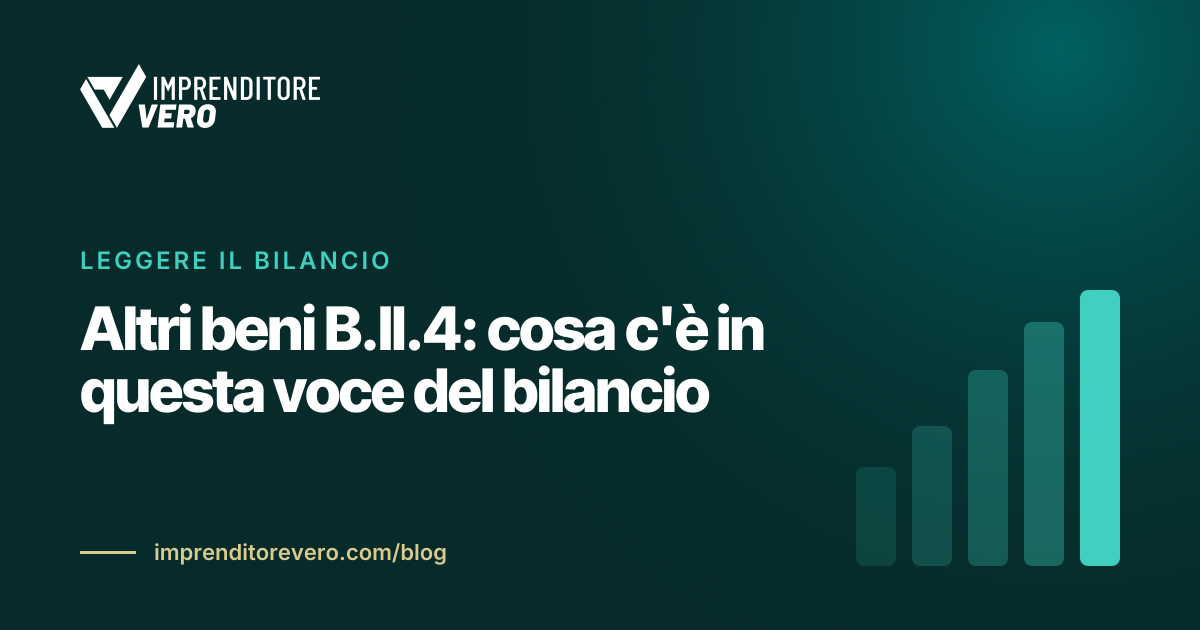 Altri beni B.II.4: cosa c'è in questa voce del bilancio