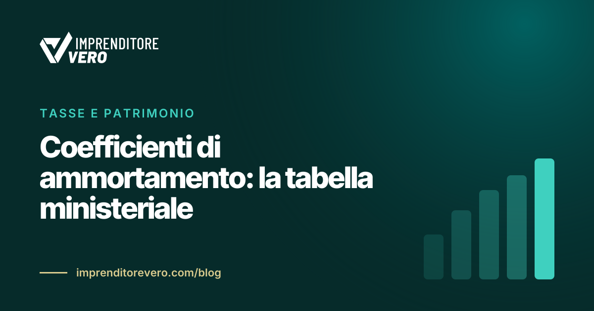Coefficienti di ammortamento: la tabella ministeriale